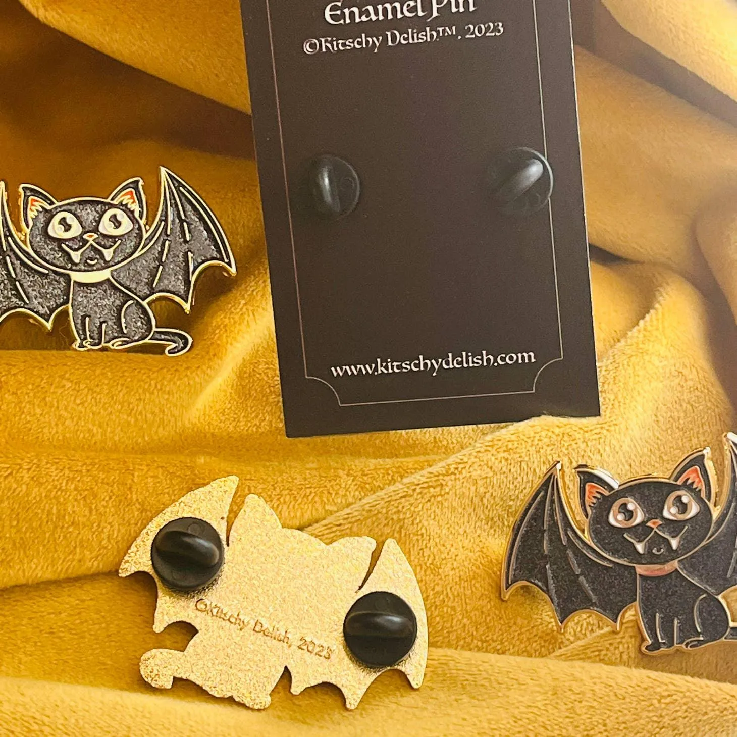 Cat Bat At Home  | Soft Enamel Pin