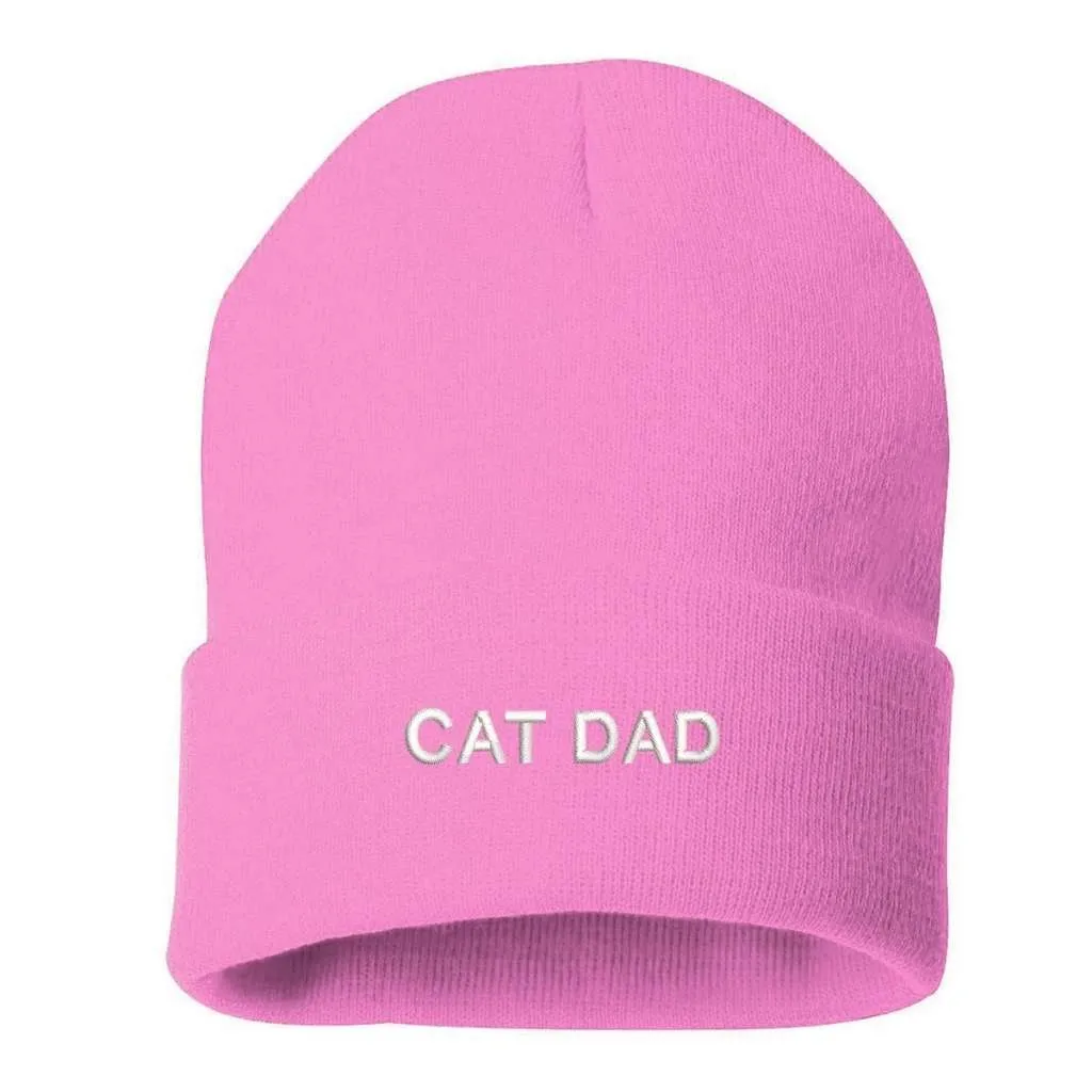 Cat Dad Cuffed Beanie