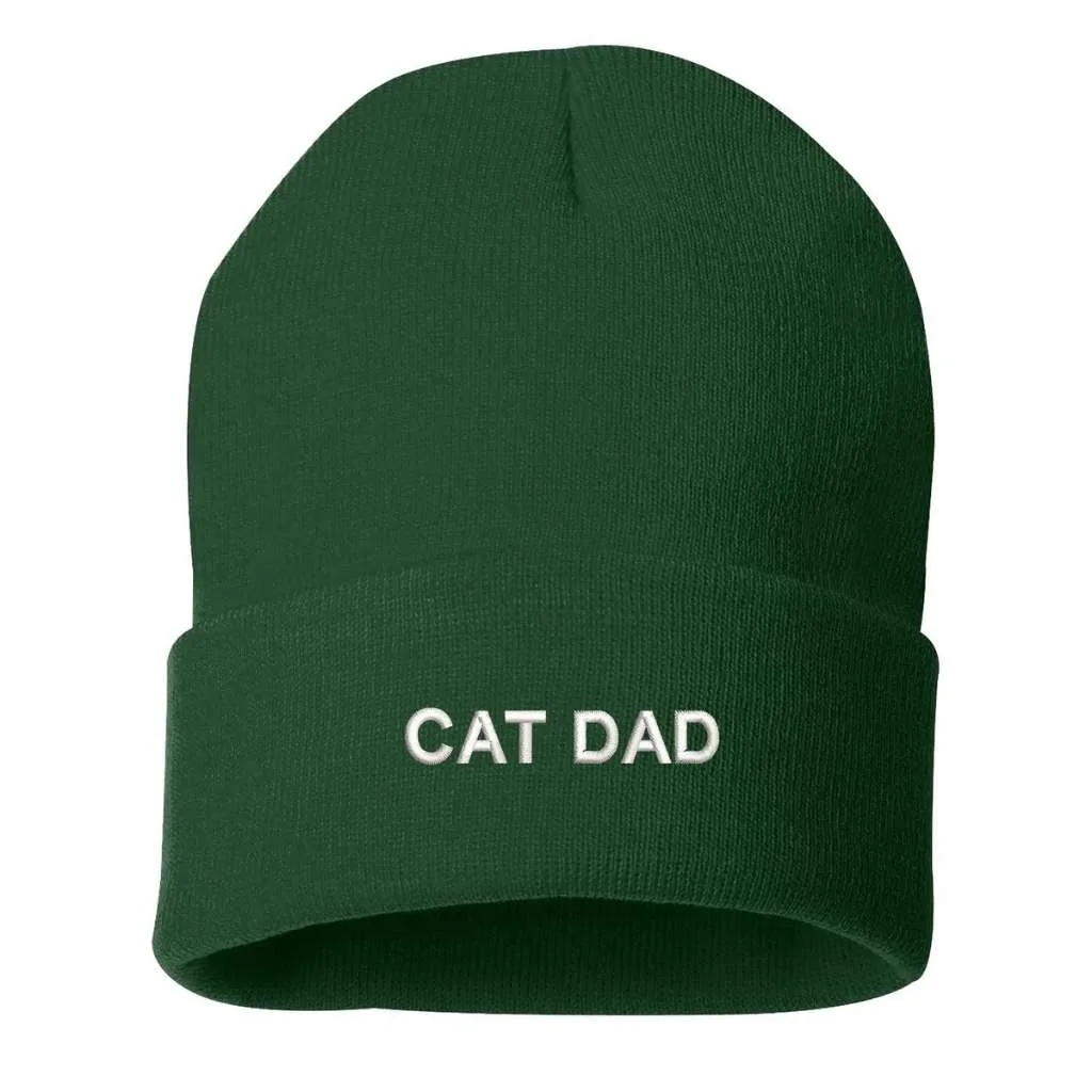 Cat Dad Cuffed Beanie