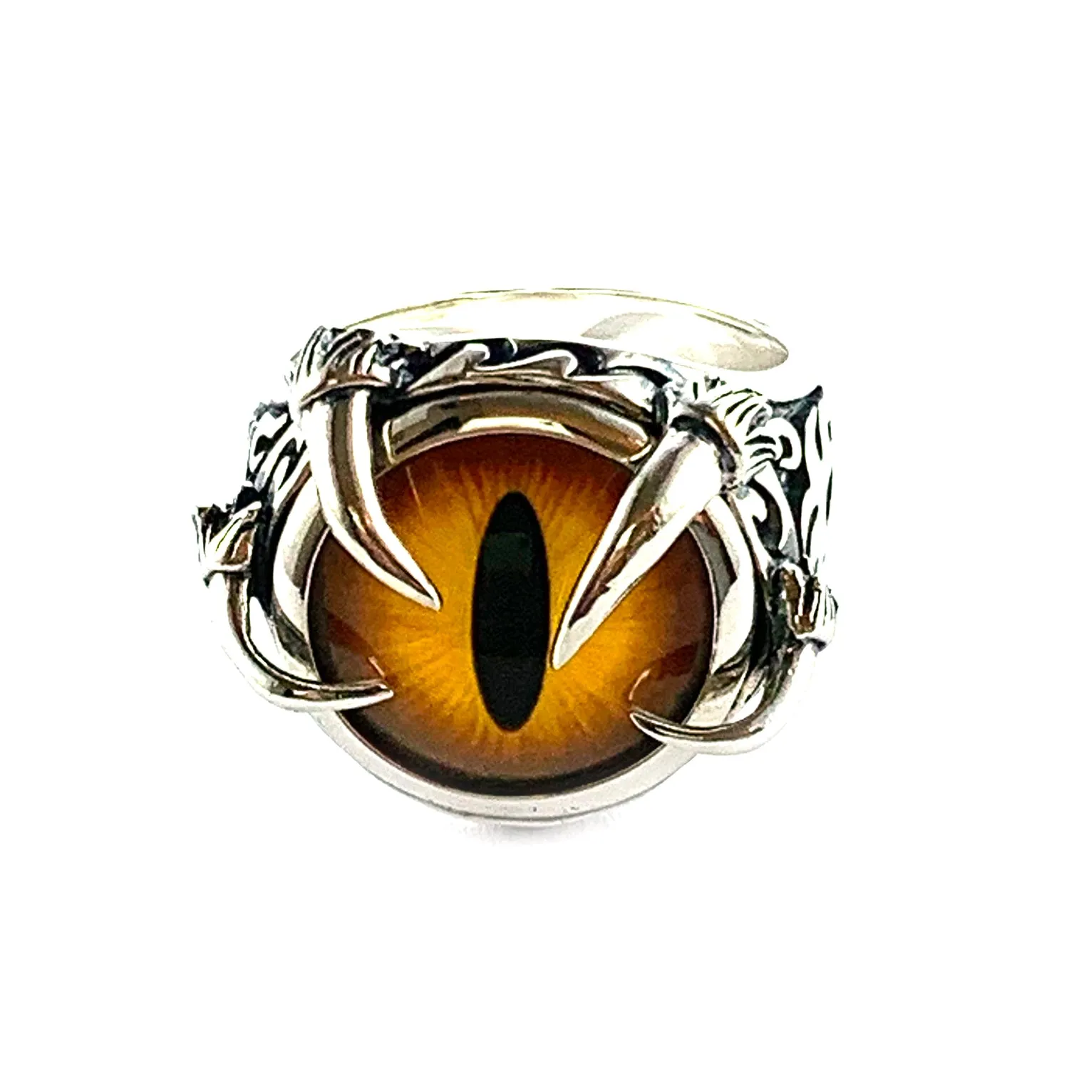 Cat eye silver ring