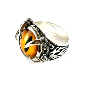 Cat eye silver ring