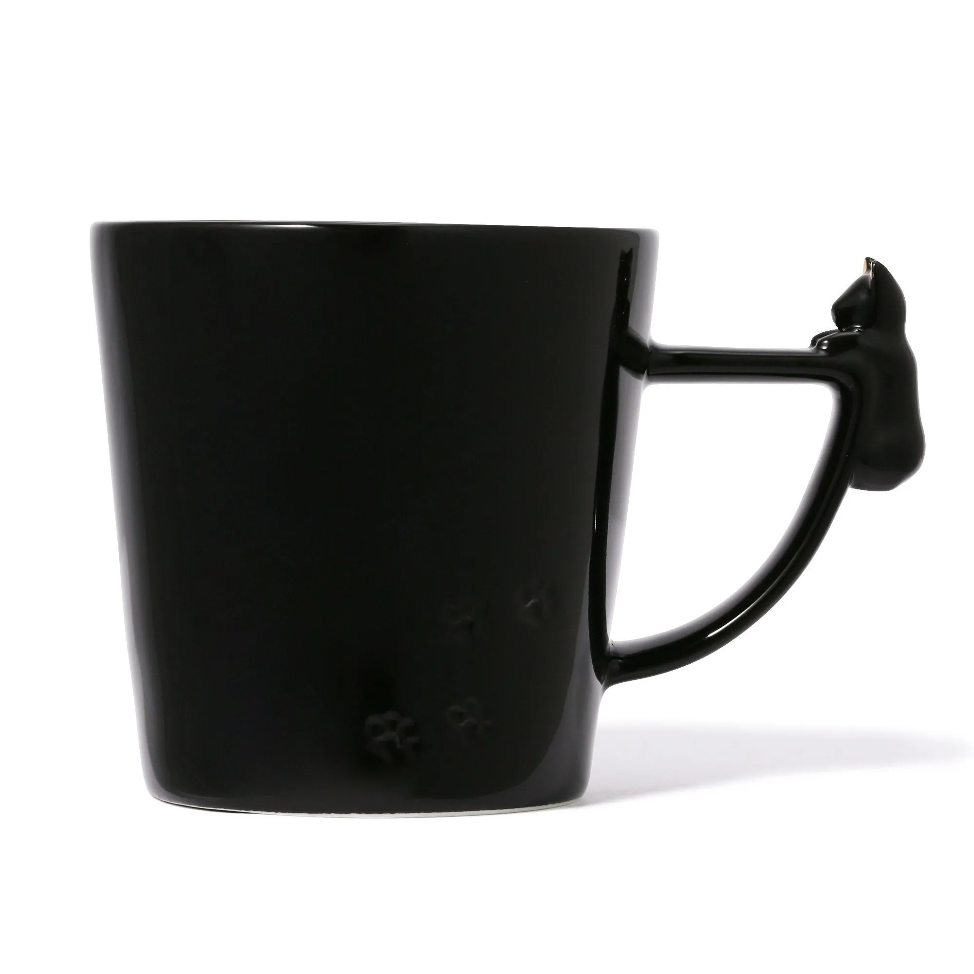 Cat Figure Mug Black