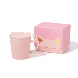 Cat Figure Mug Pink