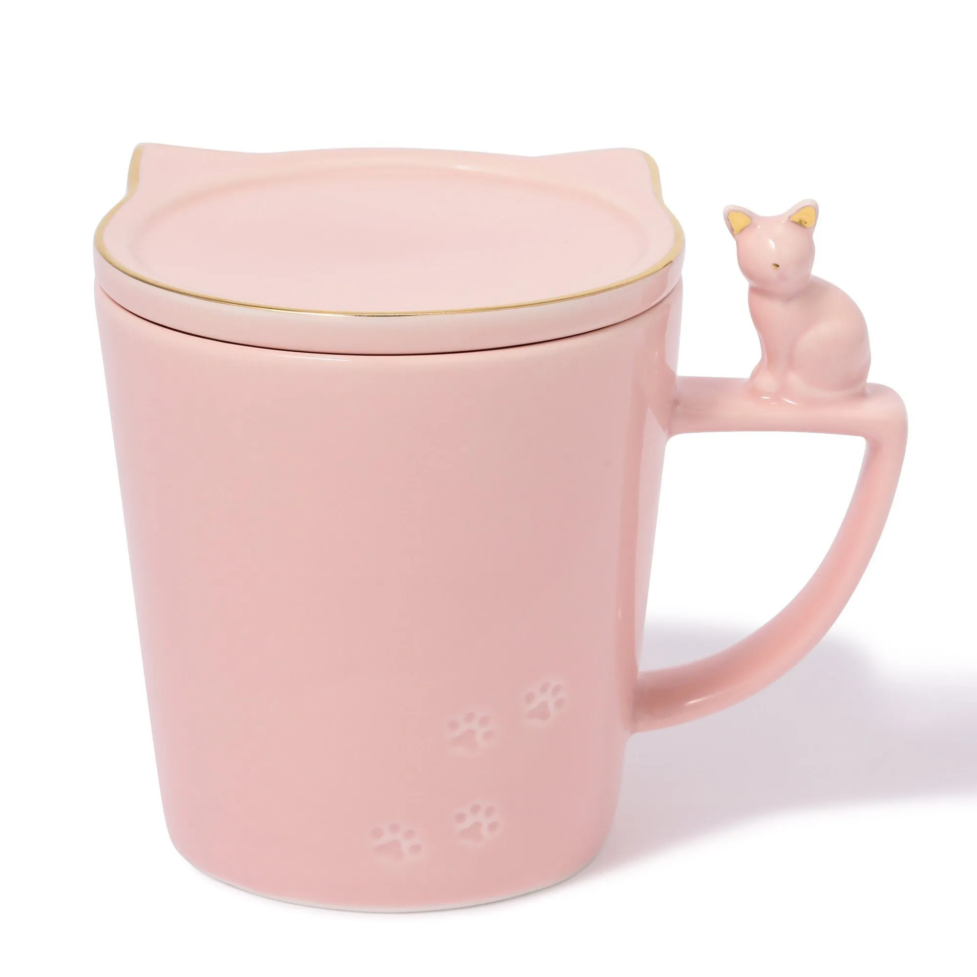 Cat Figure Mug Pink