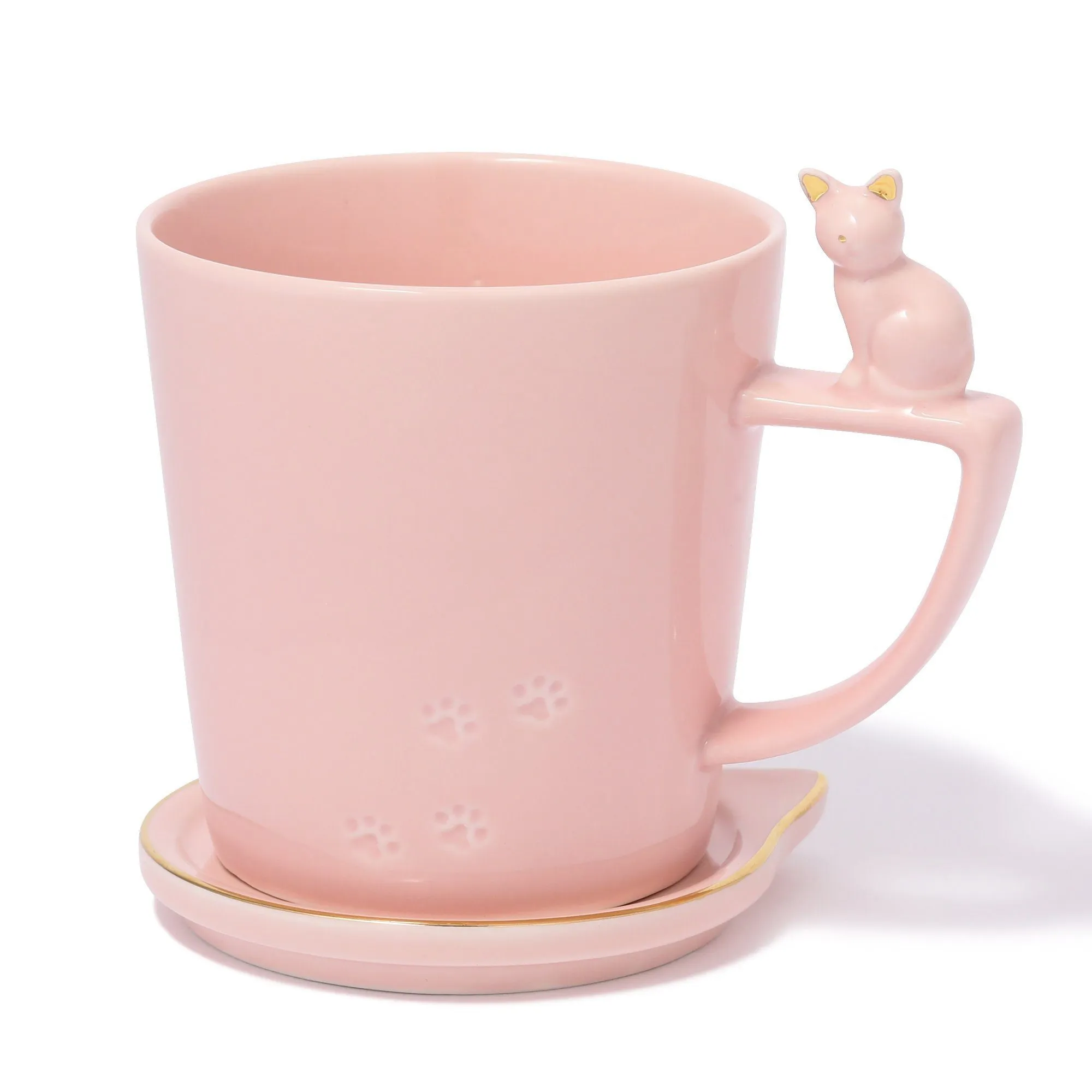 Cat Figure Mug Pink