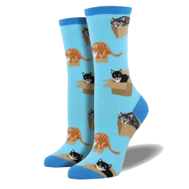 Cat In A Box Women's Crew Sock