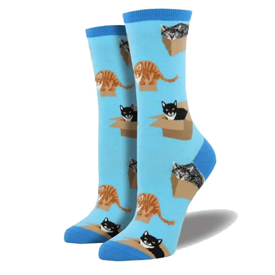 Cat In A Box Women's Crew Sock