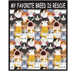 Cat Rescue Fleece Blanket