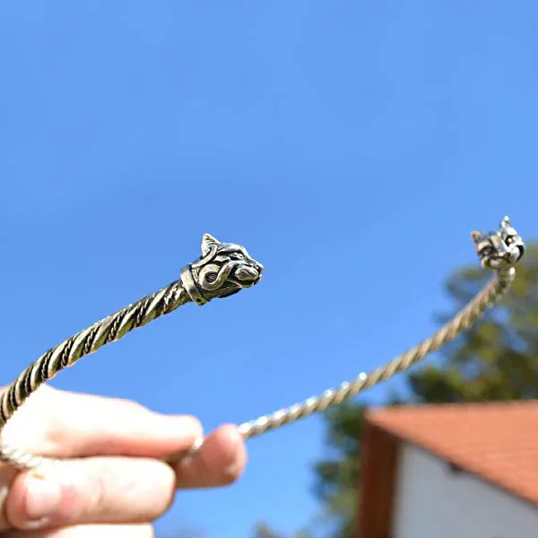 Cat Torc - Brass or silver