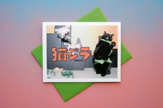 Cat-zilla Card