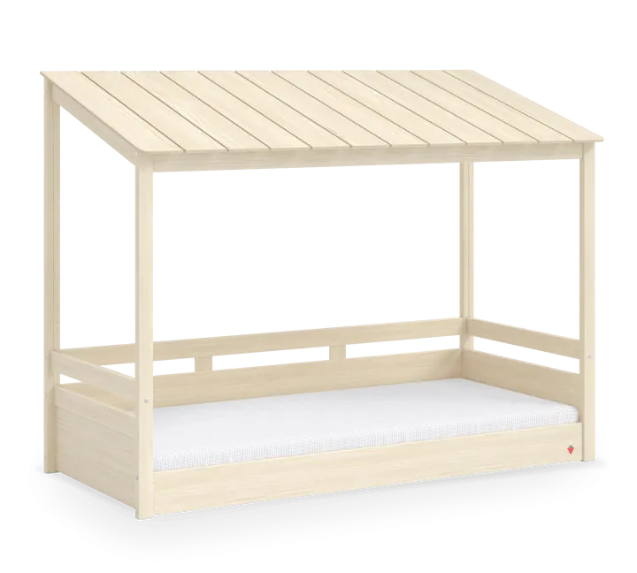 Cilek Montes Natural Bed with Wooden Roof (90x200 Cm)