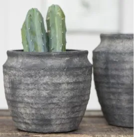 Clay Athens Grooved Pot - 16cm