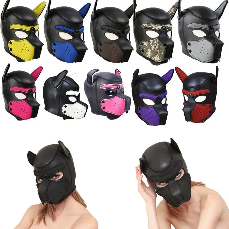 Colored Puppy Play Mask (8 Colors)