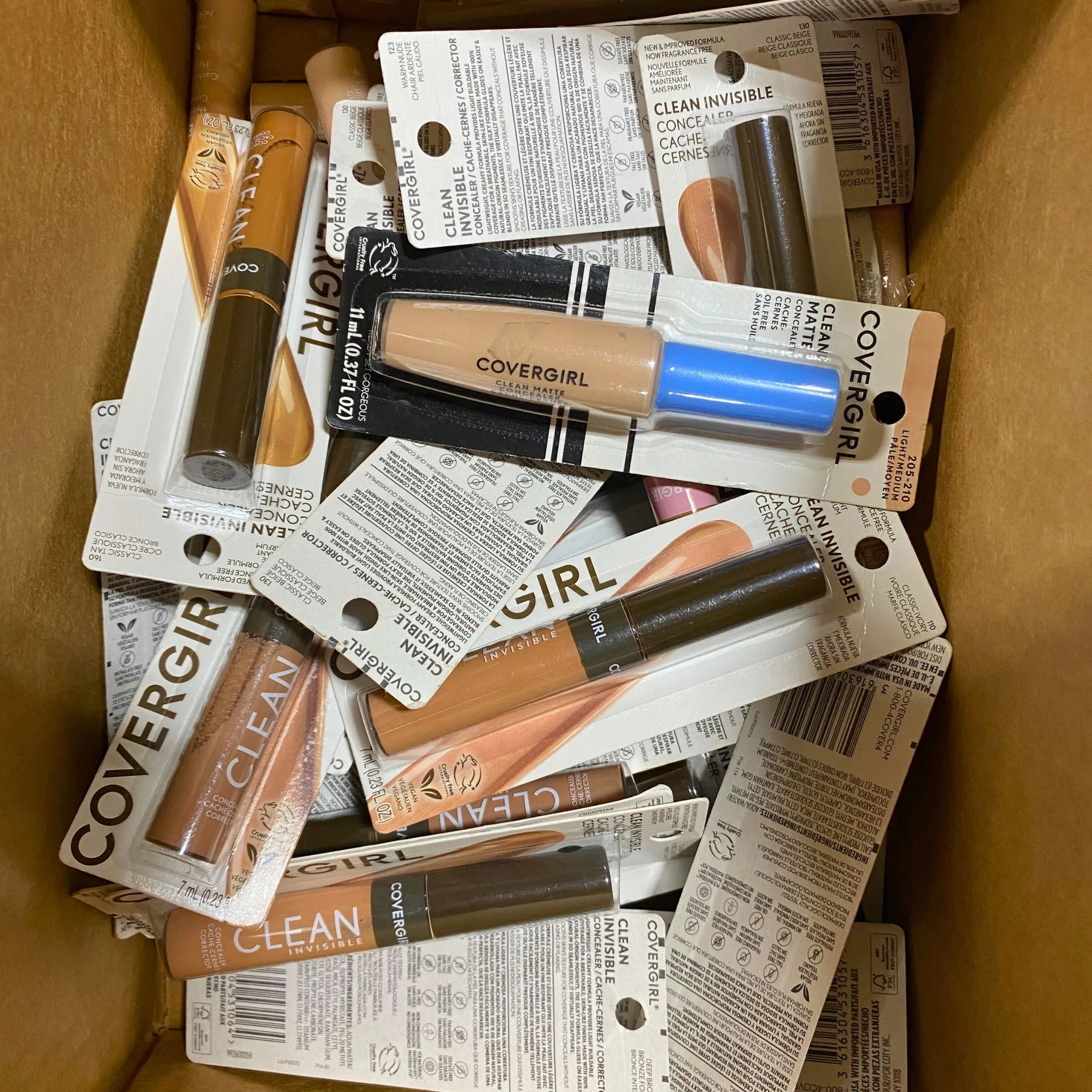 Covergirl Concealers Assorted Mix includes Hydrating , Matte , Assorted Shades (60 Pcs Lot)