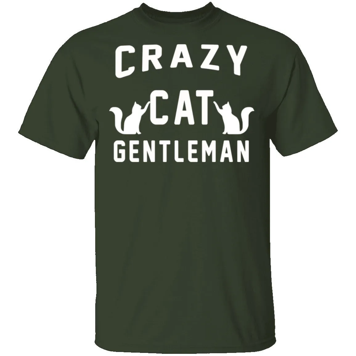 Whimsical Crazy Cat Gentleman T-Shirt - Fun and Quirky Cat Lover Tee for Men