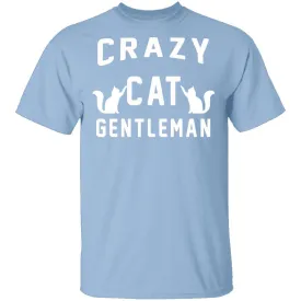 Whimsical Crazy Cat Gentleman T-Shirt - Fun and Quirky Cat Lover Tee for Men