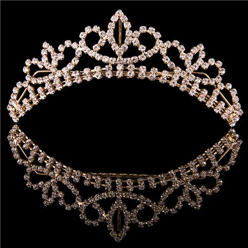 Crystal Medium Tiara - Gold