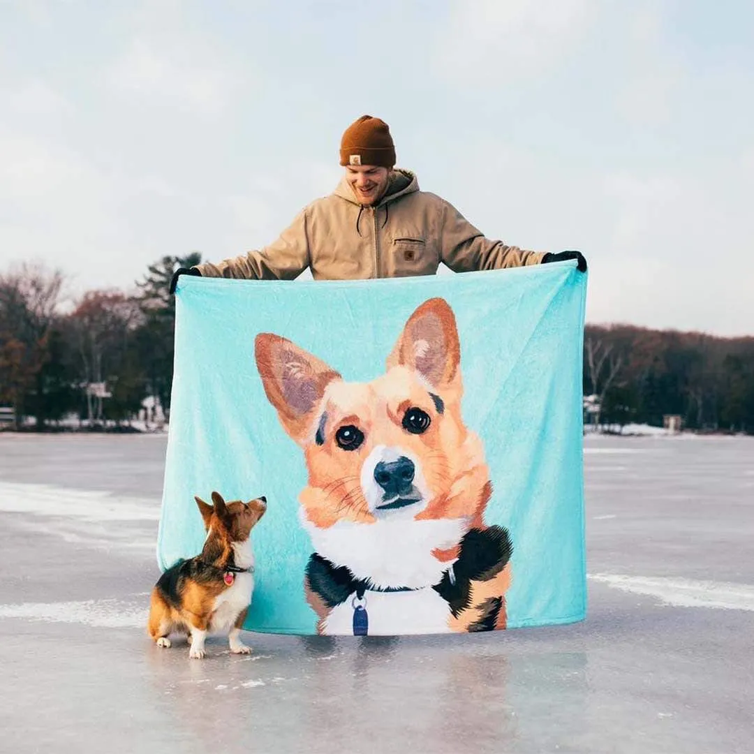 Custom Dog Blanket Pet Blanket Custom Pet Blanket