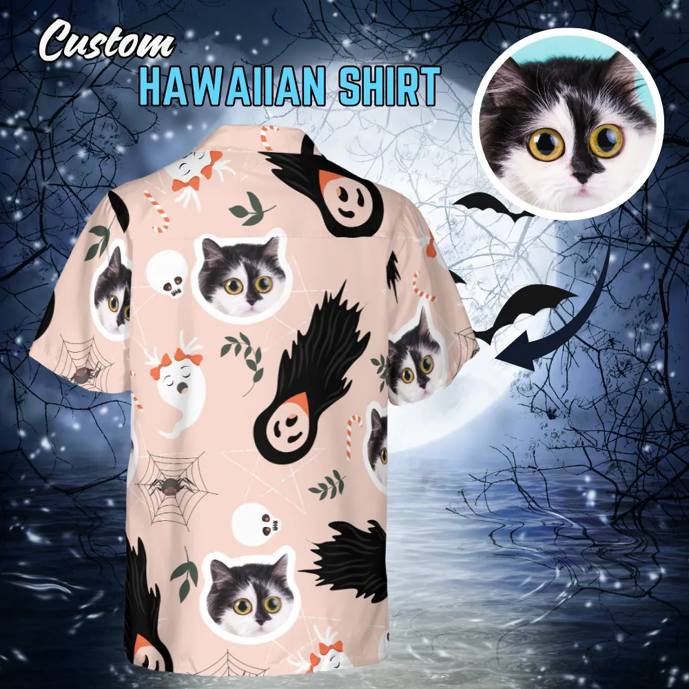 Custom Faces Halloween Regular Fit Hawaiian Shirt