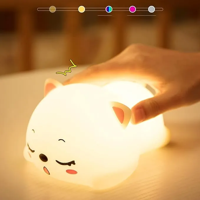 Cute Cat Silicon 3D Touch Lamp