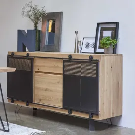 Elements Sideboard with Two Metal Sliding Doors