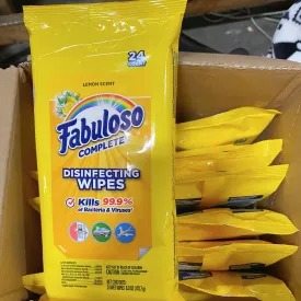 Fabuloso Complete "Lemon Scent" Disinfecting Wipes (48 Pcs Lot)