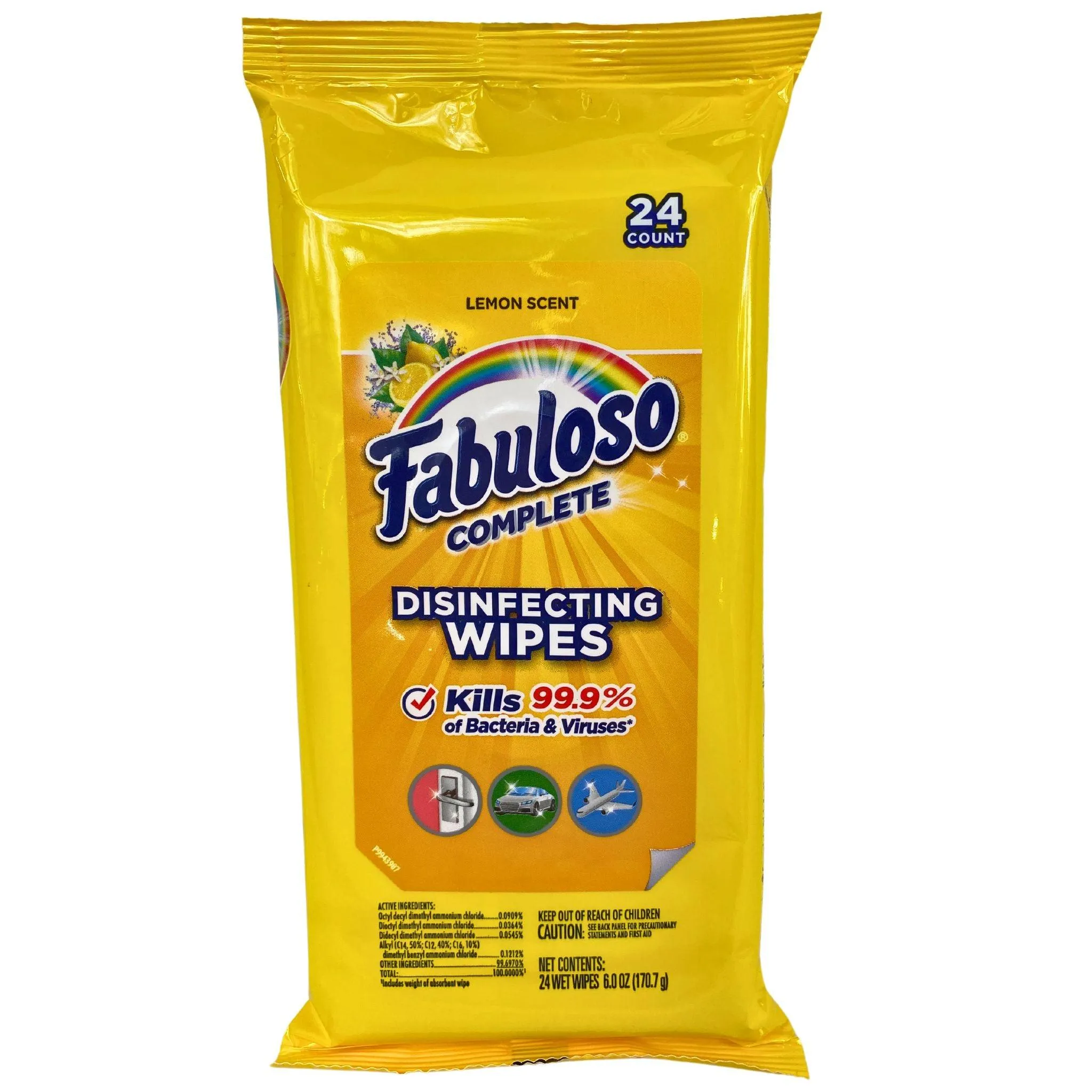 Fabuloso Complete "Lemon Scent" Disinfecting Wipes (48 Pcs Lot)