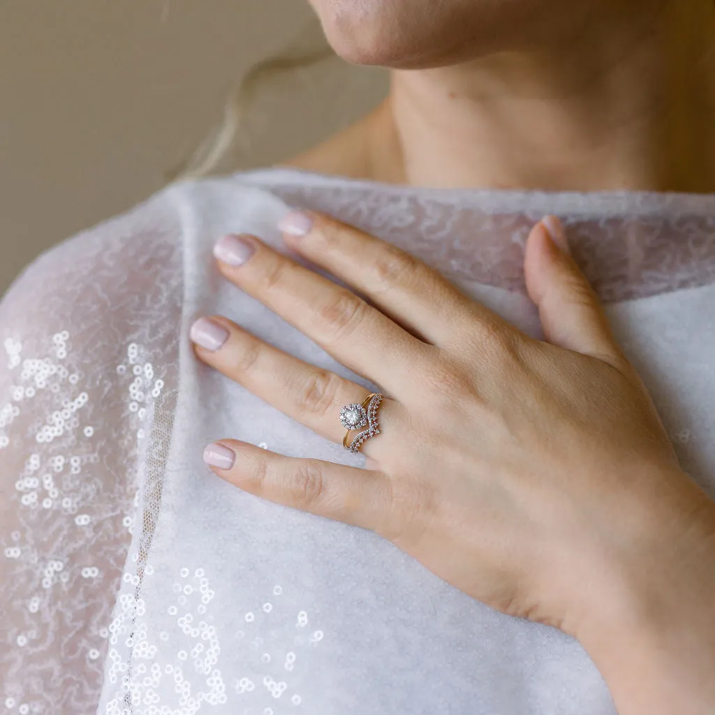 Flora Moissanite & Diamond Cluster Ring