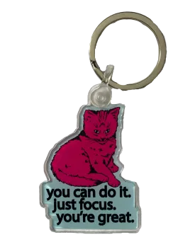 Focus Cat Key Chain