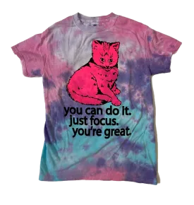 Focus Cat T-shirt - Cotton Candy