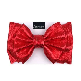 Frenchiestore Pet Head Bow | Metalic Red