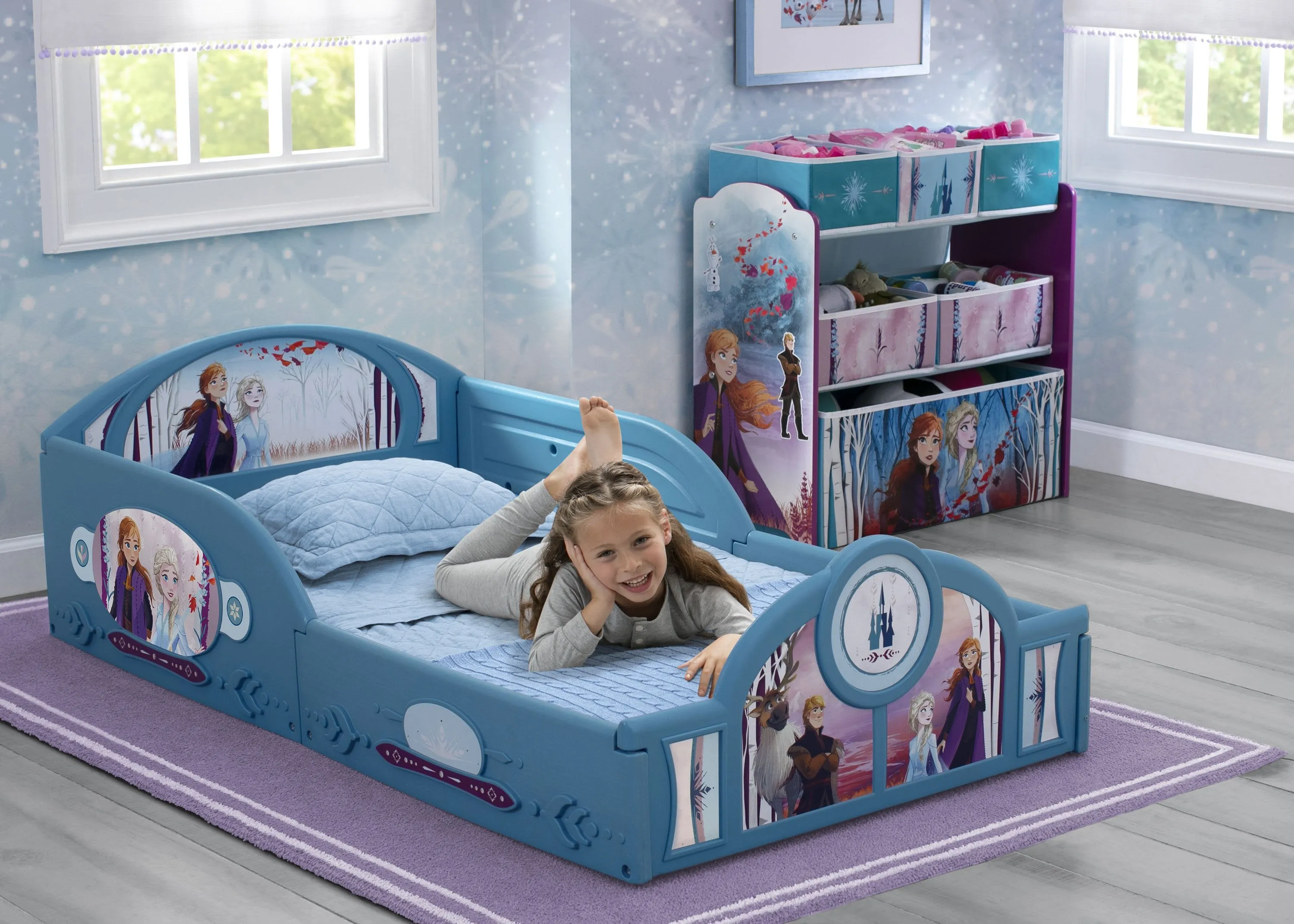 Frozen II Plastic Sleep and Play Toddler Bed