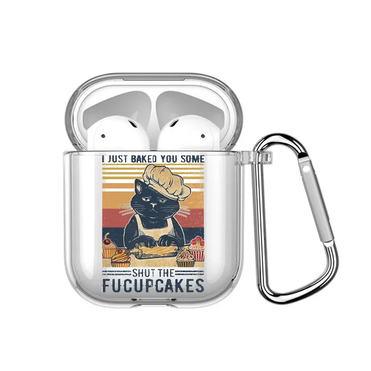 Funny Cat Baking Airpods Case