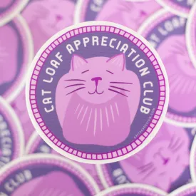 funny cat loaf sticker, cat lover gift, cat loaf appreciation club sticker