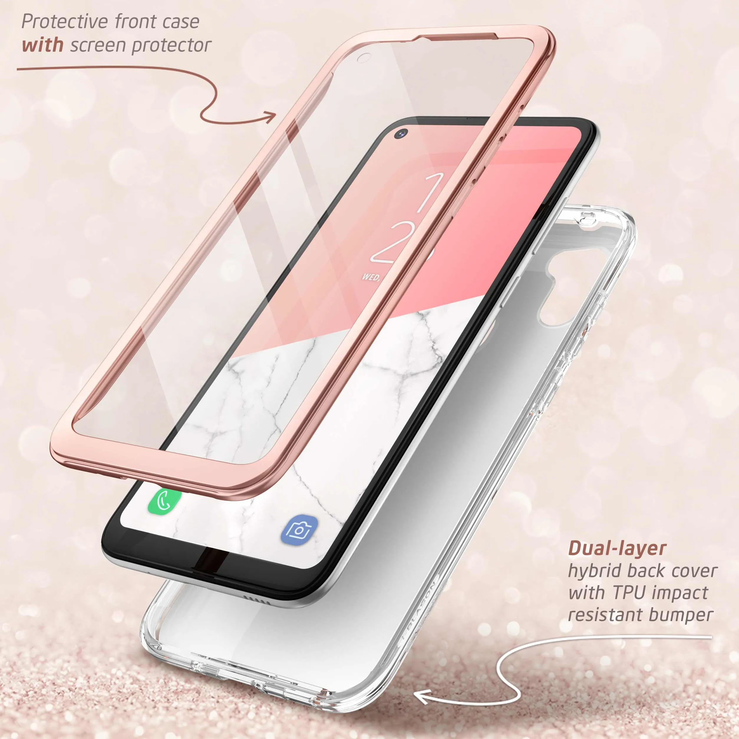 Galaxy A11 Cosmo Case(open box) - Marble Pink