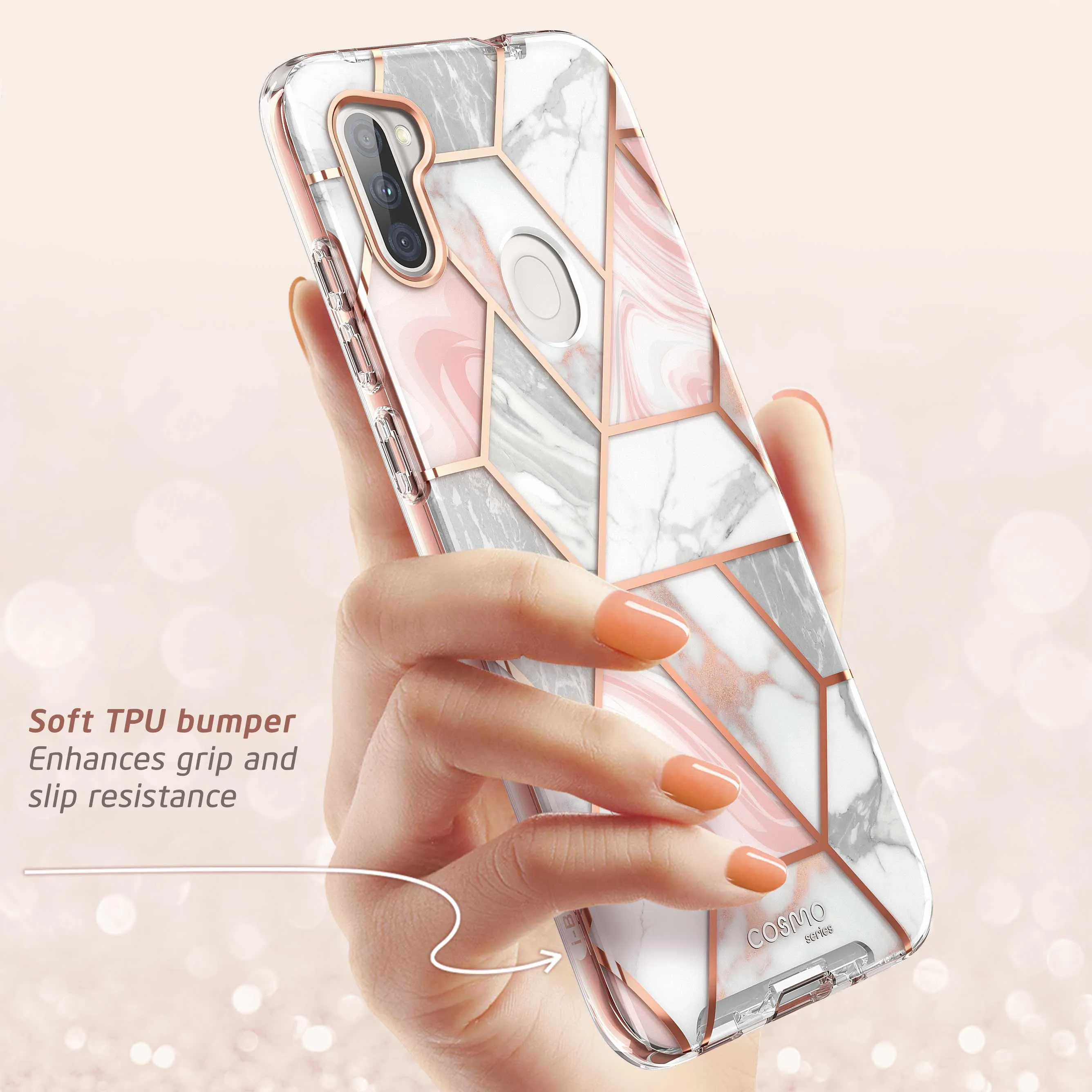 Galaxy A11 Cosmo Case(open box) - Marble Pink