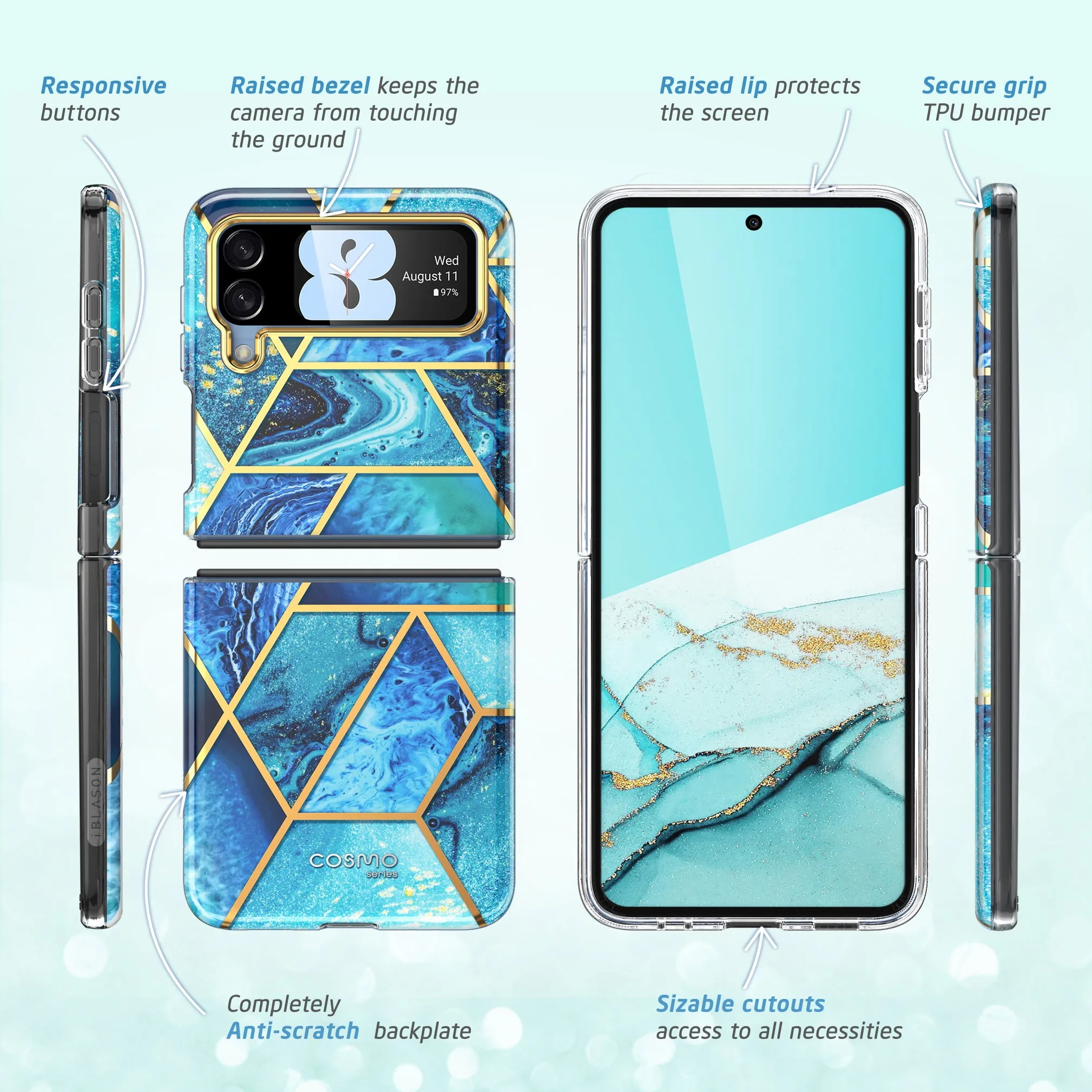 Galaxy Z Flip3 Cosmo(open box) - Ocean Blue