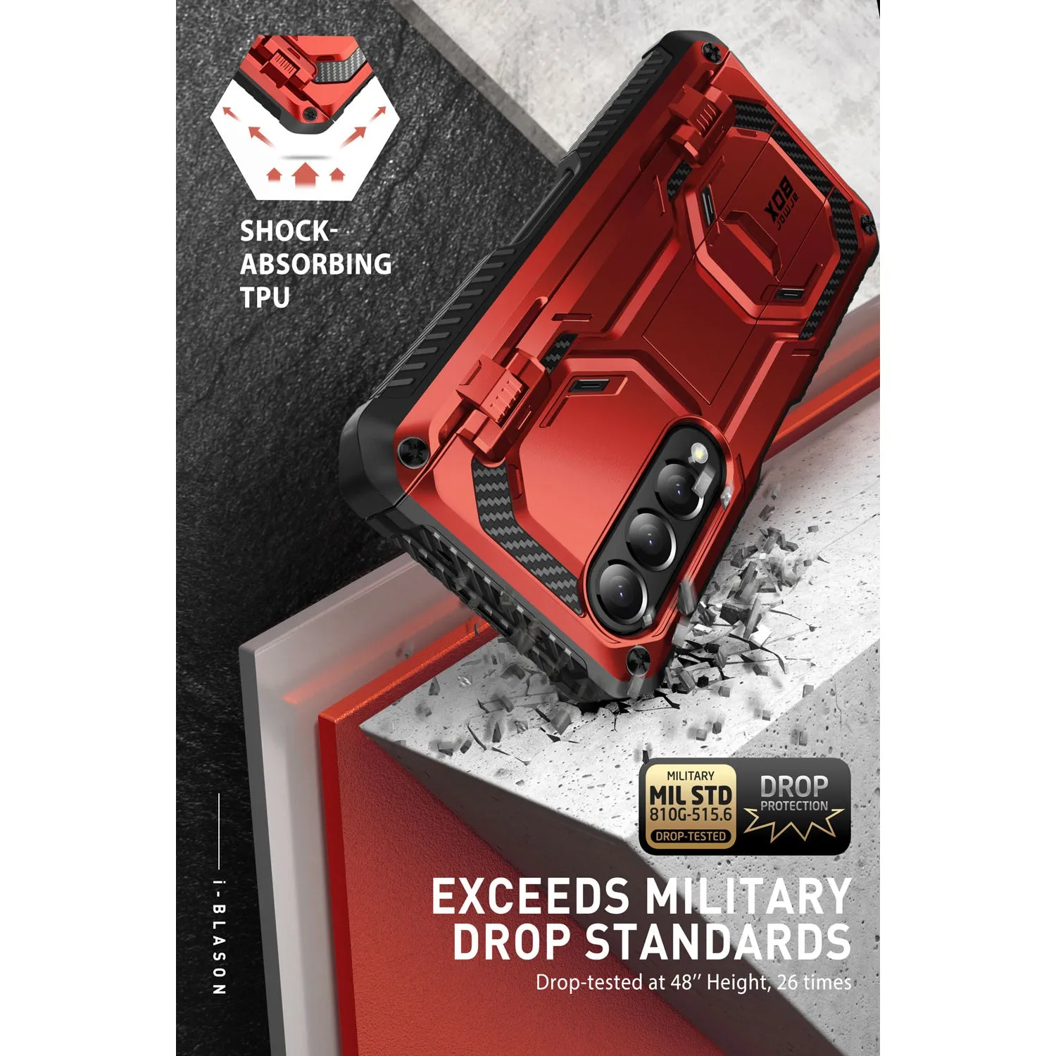 Galaxy Z Fold4 Armorbox(open box) - Metallic Red