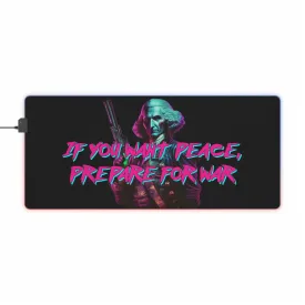 George Washington "Warrior" Synthwave LED Gaming Mouse Pad