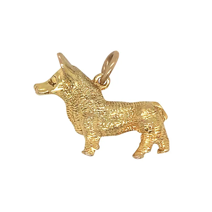 Gold Dog Charm