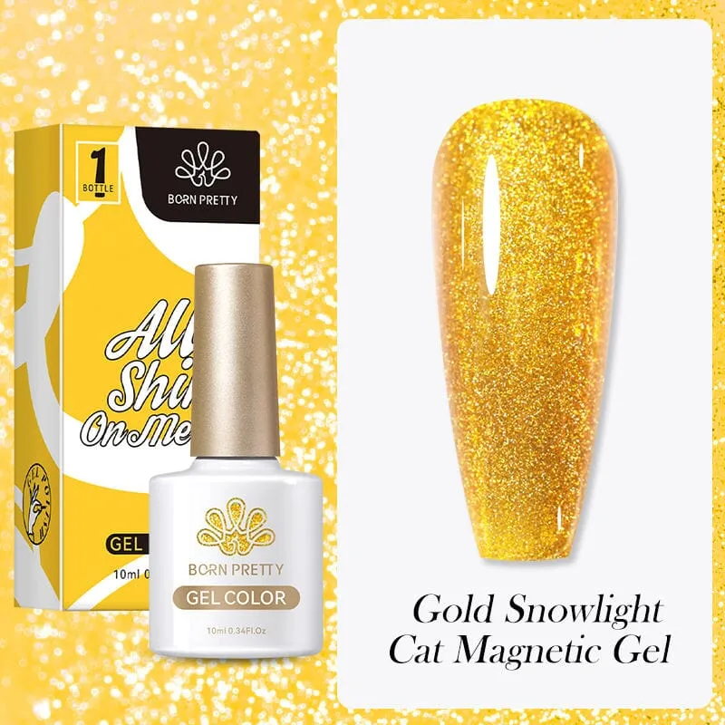 Gold Snowlight Cat Eye Magnetic Gel Born Pretty