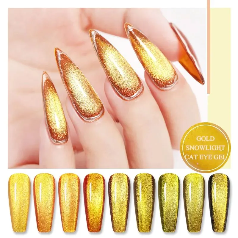 Gold Snowlight Cat Eye Magnetic Gel Born Pretty