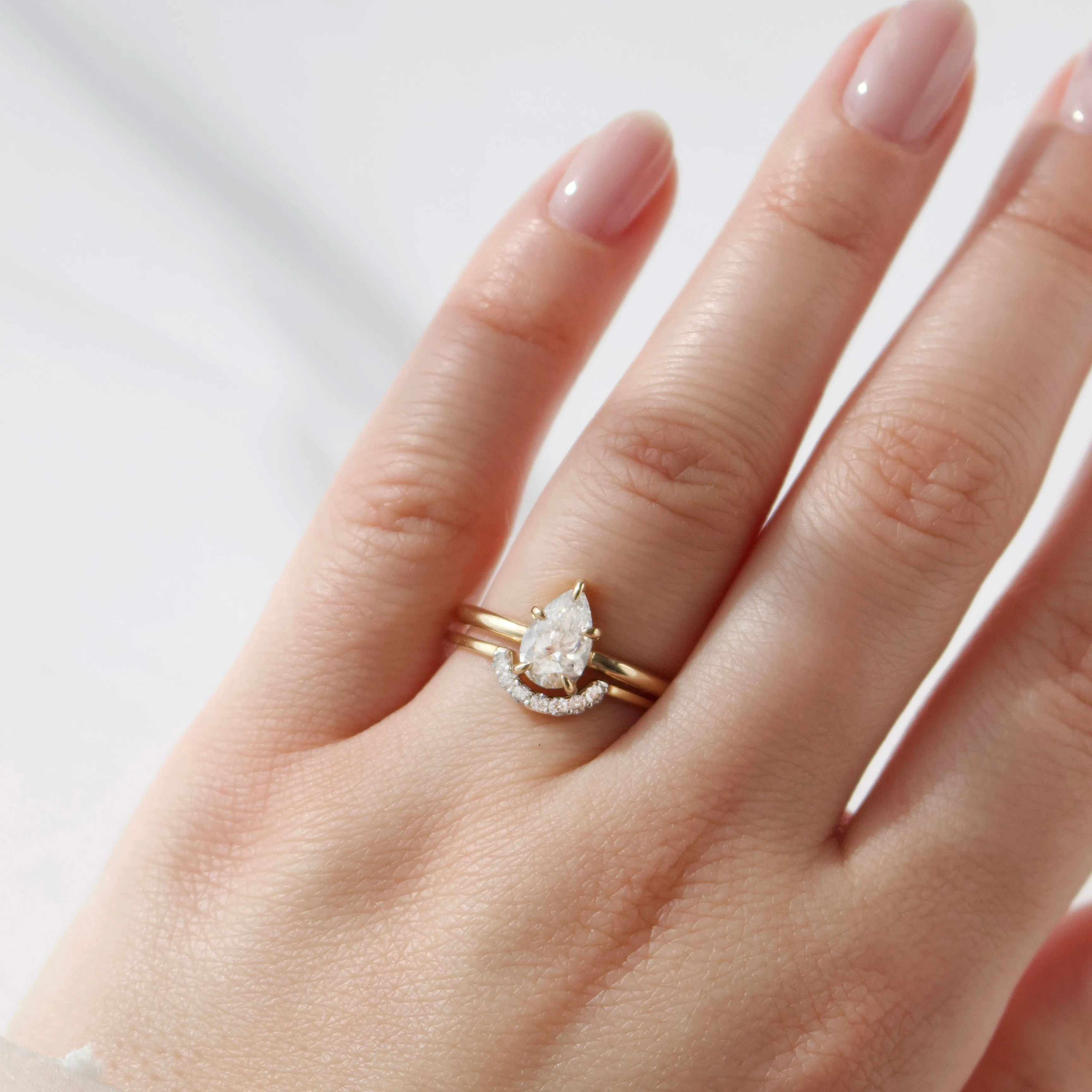 Isla Pear Solitaire Diamond Ring