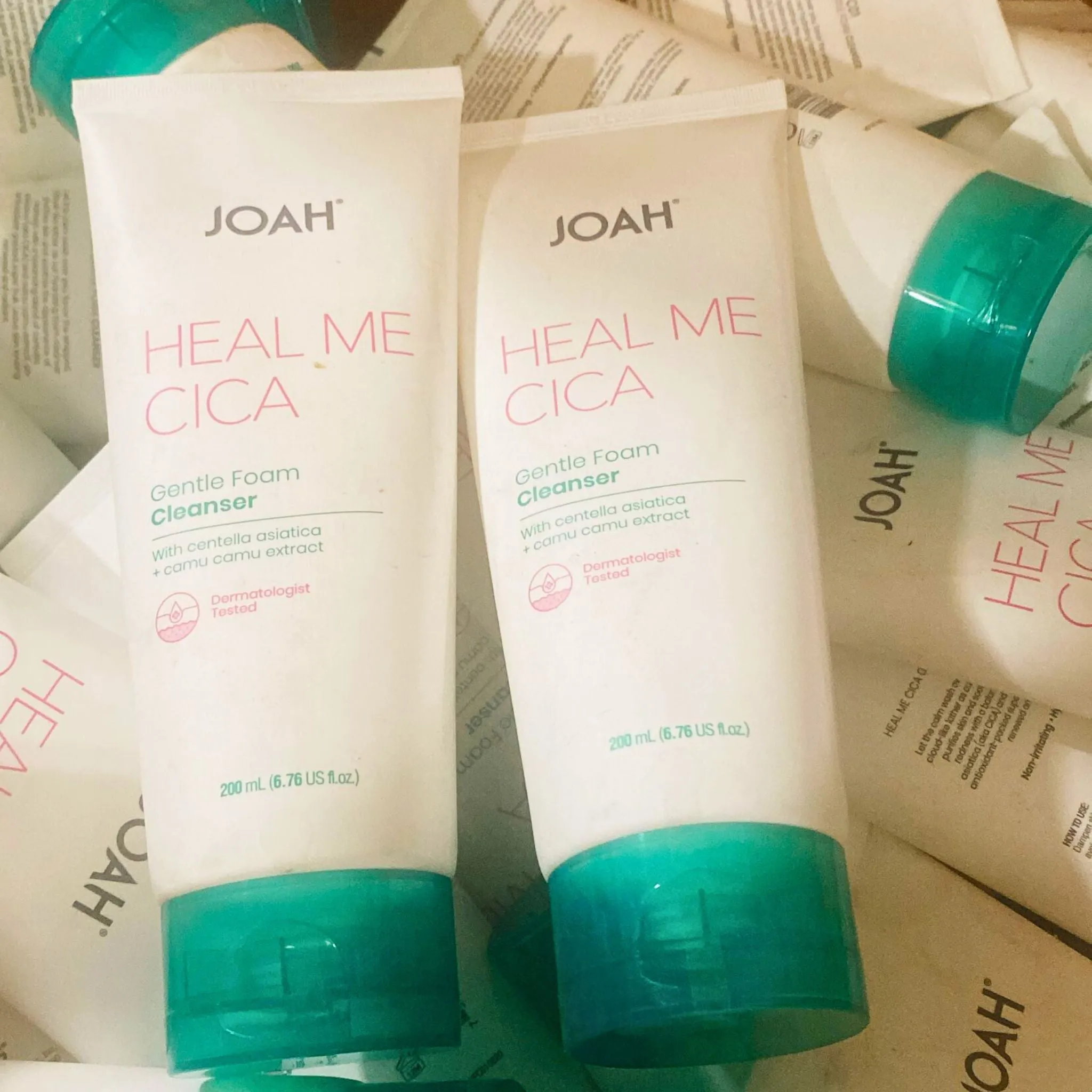 JOAH Heal Me Cica Gentle Foam Cleanser with Centella Asiatica   Camu Camu Extract Dermatologist Tested 6.76OZ (40 Pcs Lot)