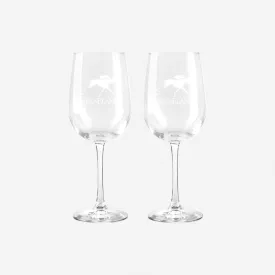 Keeneland Logo Tall Wine Glass Set