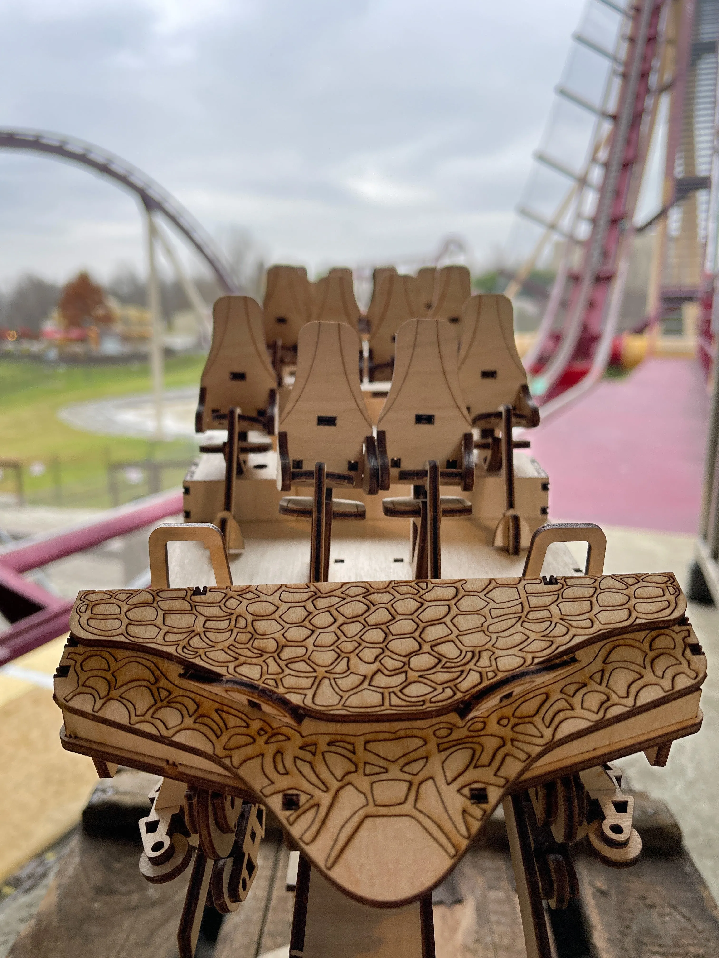 Kings Island Diamondback Train Limited Edition Coaster Cutout