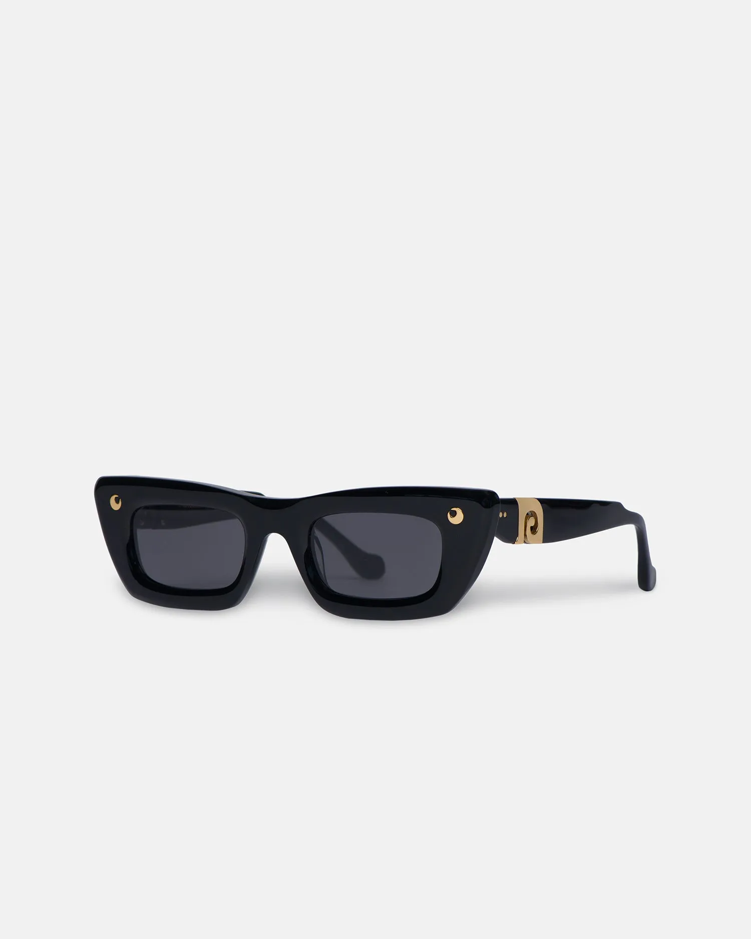 Londyn - Bio-Plastic Oversized Cat-Eye Sunglasses - Black