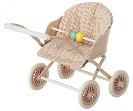 Maileg | Baby Mouse Stroller in Rose