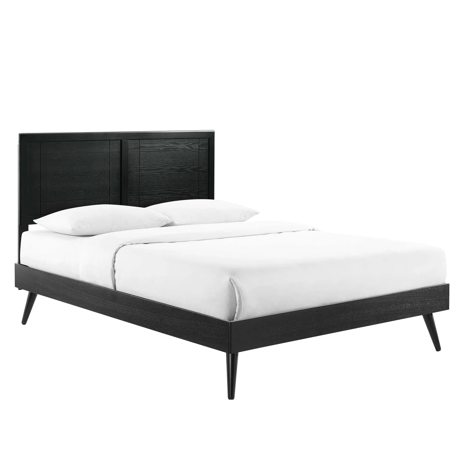 Marlee Wood Platform Bed With Splayed Legs