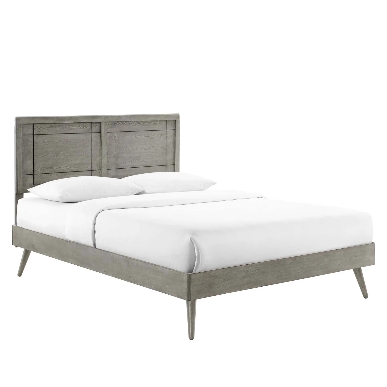 Marlee Wood Platform Bed With Splayed Legs